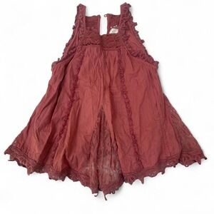 Anthropologie mauve lace top